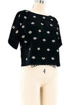 Embellished Suede Crop Top Top arcadeshops.com