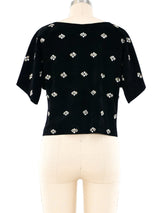 Embellished Suede Crop Top Top arcadeshops.com
