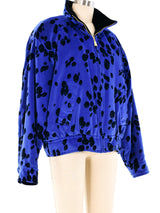 Escada Animal Printed Velvet Bomber Jacket arcadeshops.com