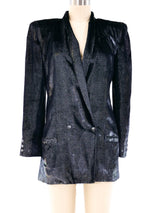 Krizia Metallic Velvet Blazer Jacket arcadeshops.com