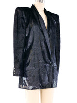 Krizia Metallic Velvet Blazer Jacket arcadeshops.com