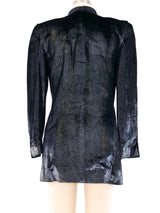 Krizia Metallic Velvet Blazer Jacket arcadeshops.com