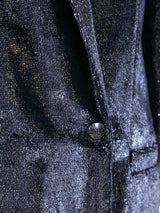 Krizia Metallic Velvet Blazer Jacket arcadeshops.com