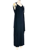 Caped Sleeveless Jersey Dress Dress arcadeshops.com