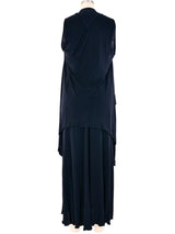 Caped Sleeveless Jersey Dress Dress arcadeshops.com