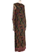 Treacy Lowe Angel Sleeve Chiffon Dress Dress arcadeshops.com