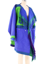 Jean-Charles de Castelbajac Colorblock Fringed Coat Outerwear arcadeshops.com