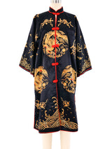 Hand Embroidered Metallic Dragon Motif Robe Jacket arcadeshops.com
