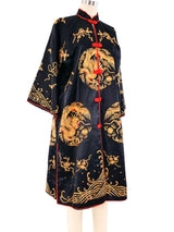 Hand Embroidered Metallic Dragon Motif Robe Jacket arcadeshops.com