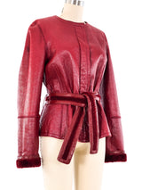 Yves Saint Laurent Cropped Shearling Jacket Jacket arcadeshops.com