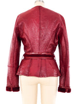 Yves Saint Laurent Cropped Shearling Jacket Jacket arcadeshops.com