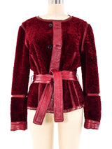 Yves Saint Laurent Cropped Shearling Jacket Jacket arcadeshops.com