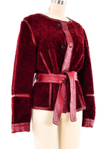 Yves Saint Laurent Cropped Shearling Jacket Jacket arcadeshops.com