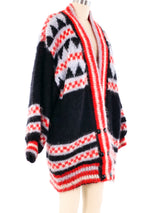 Mohair Fair Isle Knit Cardigan Jacket arcadeshops.com