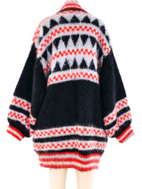 Mohair Fair Isle Knit Cardigan Jacket arcadeshops.com