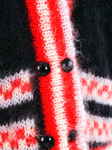 Mohair Fair Isle Knit Cardigan Jacket arcadeshops.com