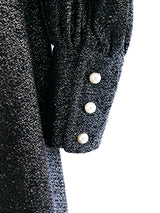 Metallic Silver Lurex Ruffle Dress Dress arcadeshops.com