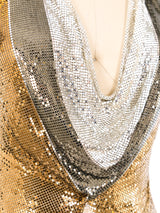 Whiting and Davis Tri-Tone Chainmail Halter Top Top arcadeshops.com