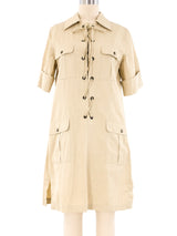 Yves Saint Laurent Lace Up Safari Dress Dress arcadeshops.com