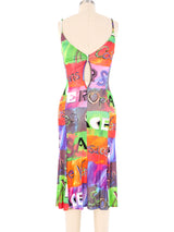 Versace Jeans Couture Logo Printed Tank Dress Dress arcadeshops.com