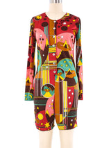 Landscape Printed Jersey Playsuit Jumpsuit arcadeshops.com