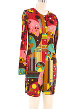 Landscape Printed Jersey Playsuit Jumpsuit arcadeshops.com