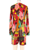 Landscape Printed Jersey Playsuit Jumpsuit arcadeshops.com
