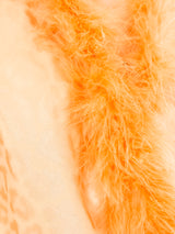 Christian Dior Marabou Feather Trimmed Satin Robe Jacket arcadeshops.com