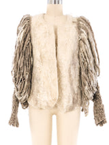 Curly Lamb Wool Fringed Knit Jacket Jacket arcadeshops.com