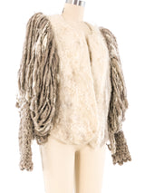 Curly Lamb Wool Fringed Knit Jacket Jacket arcadeshops.com