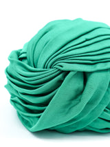 Emerald Gathered Jersey Turban Accessory arcadeshops.com