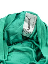 Emerald Gathered Jersey Turban Accessory arcadeshops.com