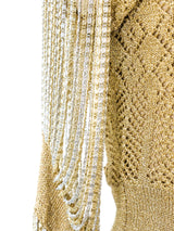 Loris Azzaro Gold Chain Accented Knit Jumpsuit Jumpsuit arcadeshops.com