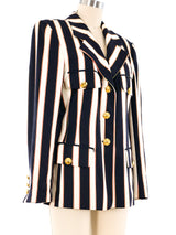 Escada Striped Wool Blazer Jacket arcadeshops.com