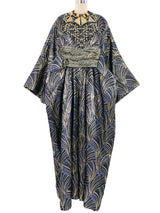 Jeweled Metallic Brocade Jumpsuit Jumpsuit arcadeshops.com