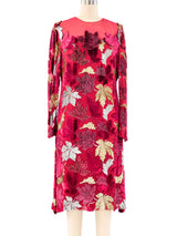 Richilene Metallic Flocked Velvet Dress Dress arcadeshops.com