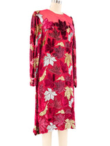 Richilene Metallic Flocked Velvet Dress Dress arcadeshops.com