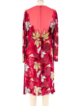 Richilene Metallic Flocked Velvet Dress Dress arcadeshops.com