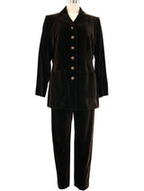 Yves Saint Laurent Velvet Pant Suit Suit arcadeshops.com
