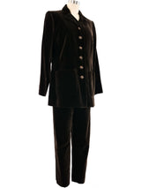 Yves Saint Laurent Velvet Pant Suit Suit arcadeshops.com