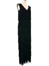 Black Fringe Tank Jumpsuit Jumpsuit arcadeshops.com