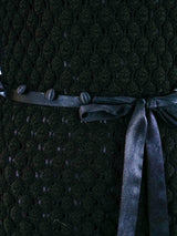 1960's Black Crochet Tunic Ensemble Suit arcadeshops.com