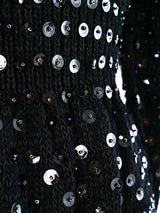 Sequin Embellished Peplum Knit Sweater Top arcadeshops.com