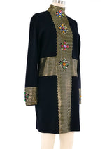 St. John Jewel Accented Cross Motif Dress Dress arcadeshops.com