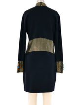 St. John Jewel Accented Cross Motif Dress Dress arcadeshops.com