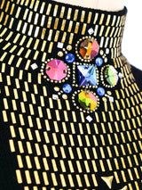 St. John Jewel Accented Cross Motif Dress Dress arcadeshops.com