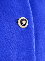 Gianni Versace Blue Wool Swing Coat Jacket arcadeshops.com