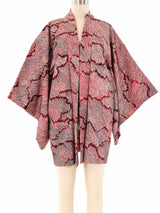 Ombre Plum Shibori Printed Kimono Jacket arcadeshops.com