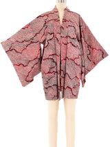 Ombre Plum Shibori Printed Kimono Jacket arcadeshops.com