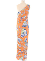 Emilio Pucci One Shoulder Butterfly Dress Dress arcadeshops.com